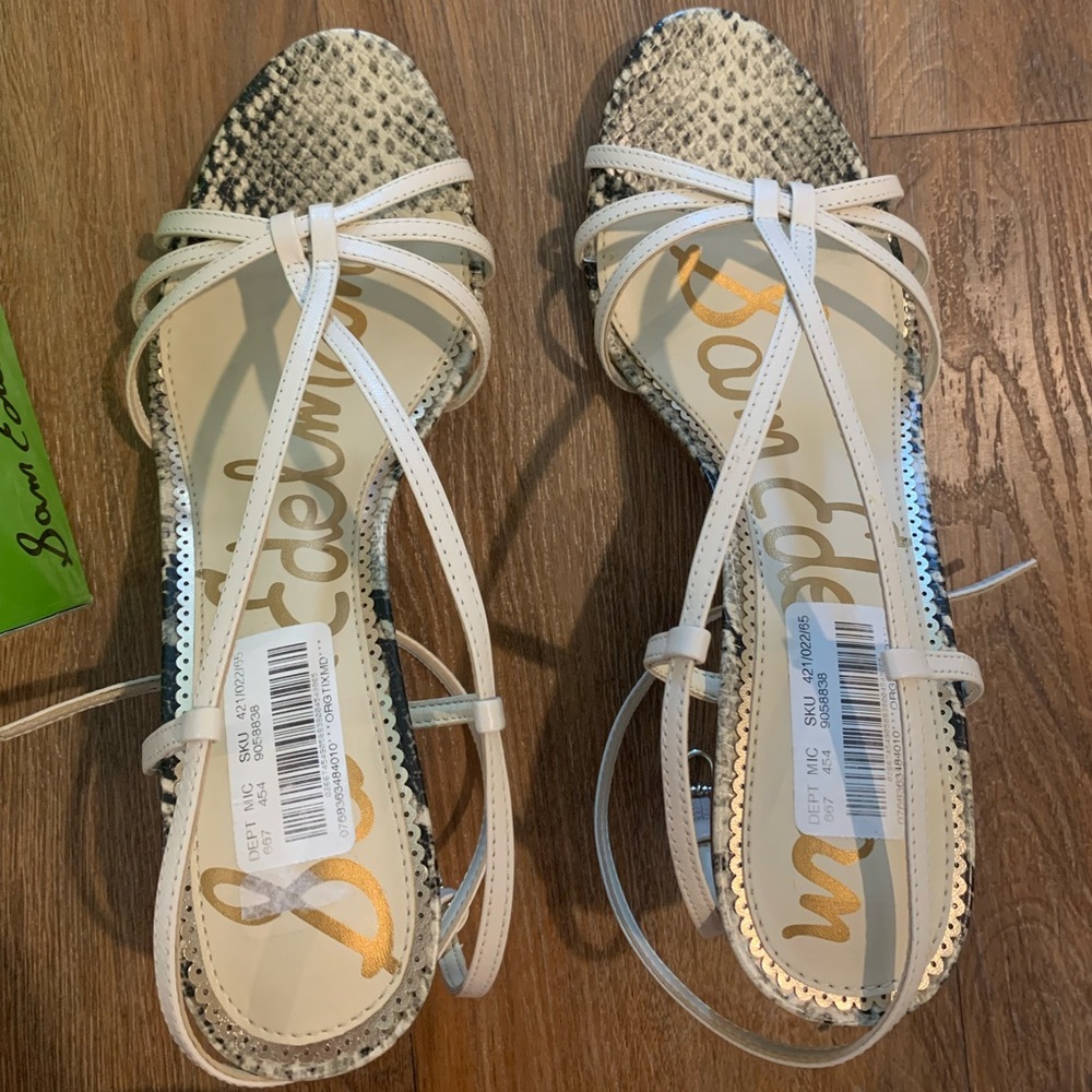 Sam Edelman Ivory Leather heels, brand new